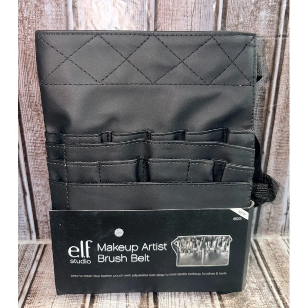 e.l.f. Makeup Brush Set 12pc + Makeup Artist Brush Belt NEW Makeup Artist Bundle